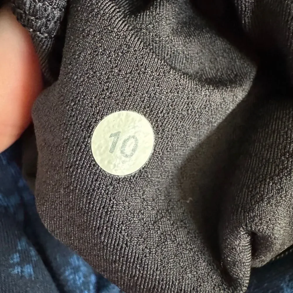 Lululemon H'Om Run Jacket full zip blue/black size 10